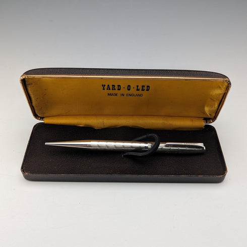 1965 British Yard O'Red Sterling Silver Push-Pull Pencil in Case